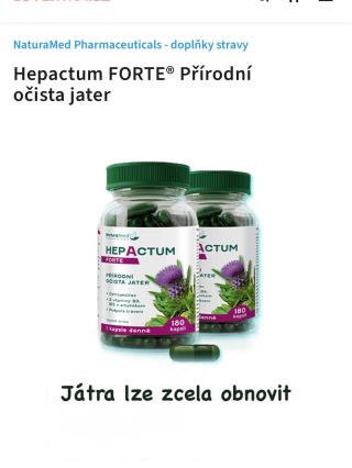 S láskou vybírám pro vás 🩵 lovejitka Roční balení Hepactum Forte - přírodní očista jater. Víte, že játra jsou jediný orgán...